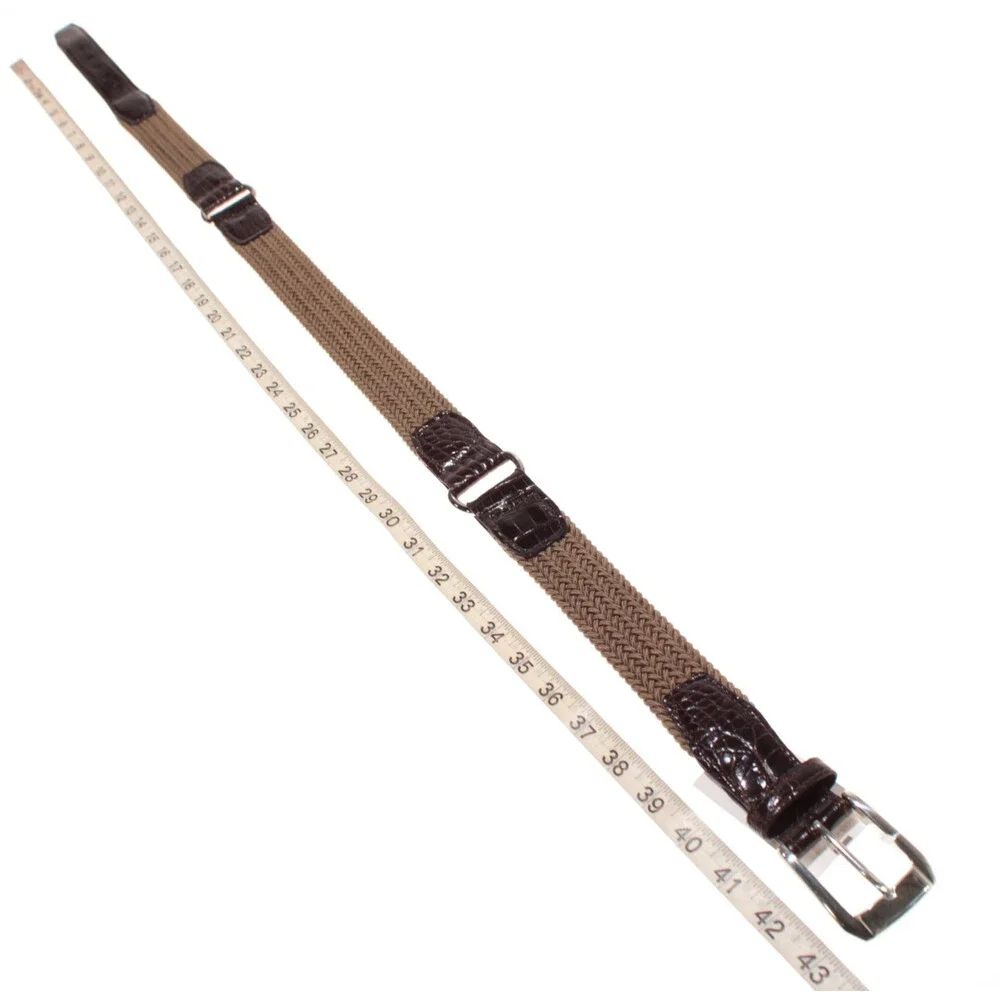 Torino Leather Company NWT Braided / Woven Belt Size 36 US in Brown Leather